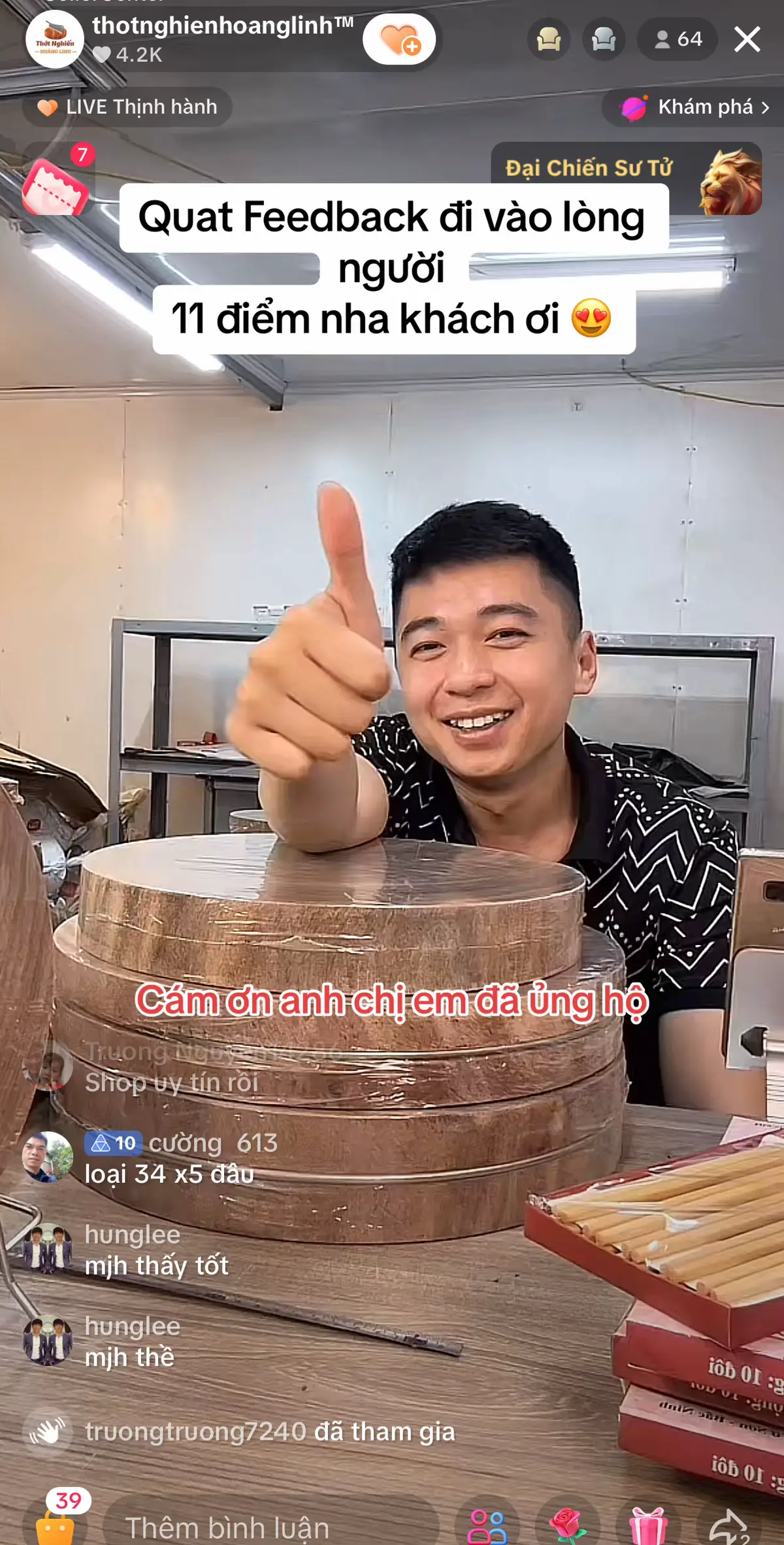 Động lực livestream tới 12h đêm là đây, e thề không có lót tay lót chân gì đâu ạ 🤣