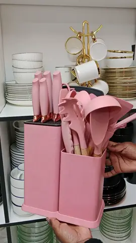 🔅19pc Kitchenware Cooking Utensils Set Non-stick Cookware Spatula Shovel Egg Beaters Wooden Handle Kitchen Cooking Tool🔅 *Collective stand  *Chopping board  * Knife set ceramic *Cooking spoon set all silicon n wooden  Available in Mint green,and Green, grey light grey, pink Price 3500 We deliver Countrywide We are located at platinum plaza,4th floor shop 411 #lushuniquecollection #kitchenwareset #houseitems 