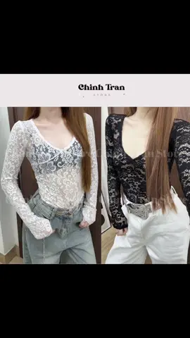 Áo ren ôm body tay dài Xuyên Thấu mỏng - Chinh Trần Store ##áo##thoitrangnu