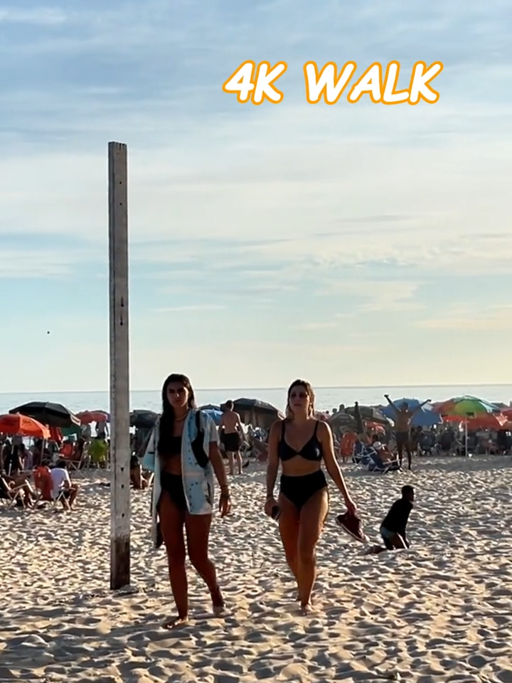 🌊🏄🏼‍♂️🏝️ Leblon Beach, Rio de Janeiro, Brazil. Walking along one of the most famous beaches in Rio de Janeiro in Brazil, Praia do Leblon is the favorite place for those who want to relax and cool off on the hottest days of summer. I walked on the sand to show what a summer Saturday is like, follow the video with lots of beautiful people in swimsuits, beautiful women having fun posing for photos, and taking advantage of the sun to tan. We noticed that it is beautiful to see the elegant fashion on the beaches, women with elegant bikinis, a lot of inspiration for beach looks, bikinis on trend, a summer style and a lot of natural beauty on the beach, healthy lifestyle, activities on the beach and the joy of the Summer is what we're going to see in this video, and we can see how the movement was on the beach that day, with a lot of beautiful people refreshing themselves with a sea bath and lying on the sarongs getting a tan with their bathing suits. Brazilians prefer bikinis and swimsuits to get tanned and keep the famous mark, the thong bikini is the most used on the beaches of Brazil. In Brazil, it is very common for women to wear bathing suits and bikinis to enjoy the sun even more, as it has numerous benefits such as the absorption of vitamin D into the skin, stimulation of melanin, increased libido, among others, natural or artificial tanning. ends up being a decisive factor in influencing your self-esteem and provding well-being. Sunshine can improve our mood, lower blood pressure, strengthen our bones, muscles and even our immune system. And a brief exposure is enough to reap all these benefits. Leblon Beach is approximately 1.3 km long ad is famous for its natural beauty, sports activities and cultural events. #foryou#fyp#fy#beach#brasil#Summer#girls#beauty#playa#riodejaneiro#leblon#ipanema#carioca#rio#carnaval   #foryoupage#funny#bikini#viral#video#best#walk#4k#turismo#travel#happy#sea#sunset#sun#sports#surf#women#trending#party#paradise#music#life#vibes#vacation#beachlife#litoral#chicas#vacaciones#place#cool#nature#tour#coast#sand#amazing#beautiful#hot#praia#follow#sunny#holiday#style