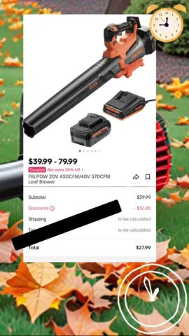 Fiilpow Leaf Blower