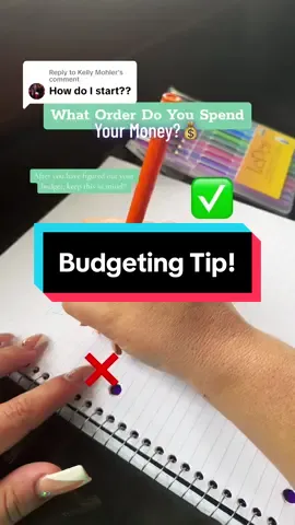 Replying to @Kelly Mohler after you’ve figured out what your budget looks like, here’s something to keep in mind! Pay attention to the order that you are spending that budgeted money, this helps to prevent over spending in our budget! #budget #Budgeting #tips #tricks 