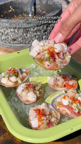 SALE UNA ORDEN DE ALMEJAS ESPECIALES 🧡👌🏼😮‍💨  INGREDIENTES:  -Almejas frescas  -Callo de hacha o el mismo de almeja que venden porcionado  -1 diente de ajo  -Chiltepin al gusto  -6 limones  -Clamato  -Salsa tabasco  -1 cerveza  -Pepino, Cebolla morada y cebollin o cilantro.  #almejas #clams #mazatlan #recetas #Foodie #mariscos 