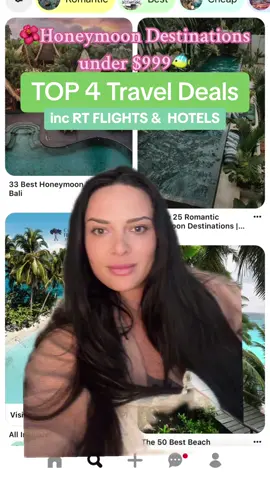 Top 4 travel deals… the last one is SO affordable!! These all include airfare and accommodation at 4 star hotels for UNDER $999!! If you have a honeymoon coming up or want a girls trip- this is for you!! #traveltiktok #travel #travellife #traveltok #budgettravel #cheaptravel #budgettraveler #traveldeals #traveldealplug #cheaptraveldeals #budgettraveltips #cheapflights #honeymoontrip #honeymoondestinations #jamaica #greece #santorinigreece #montegobay #puntacana #azores #allinclusiveresort 