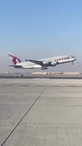 Qatar Airways A380 soaring out of DOH 🙈🇶🇦 #qatara380 #fyp #qatari #a380 #airbus #fyp #plane #planespotting 