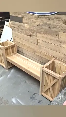 diy bench planter!  #carpentry #woodworking #Tenon  #foryou #fyp 