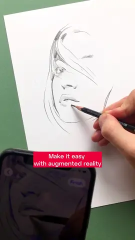 How to draw a portrait easily with #augmentedreality  Learn to draw faster with augmented reality.  #drawing #draw #sketch #art #howtodraw #artist #portrait 