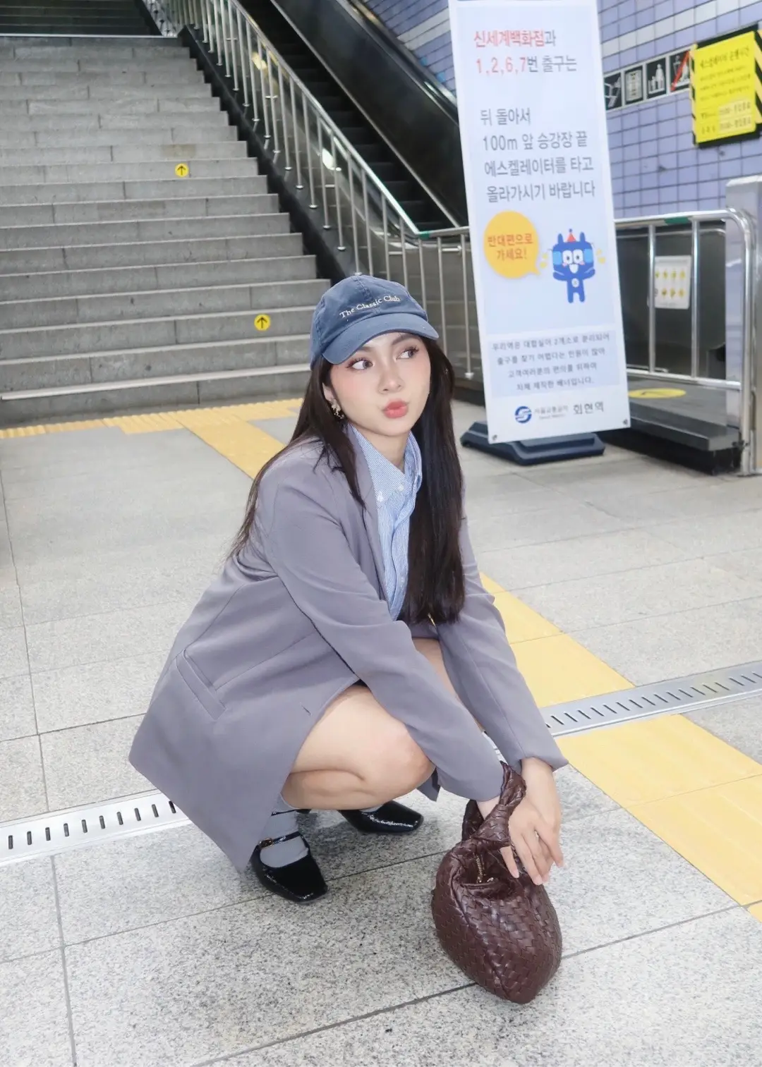 cap: @Mango  blazer: @Trendyol  top: @Uniqlo Philippines  shoes: @ZALORA Philippines  bag: @meliebianco  earrings: @SandyandShine  #fashiontiktok #fyp #outfitinspo #springoutfit 