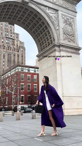 thank you new york university eternally grateful 💜 #gradpics #collegeinnyc #newyorkuniversity #violetpride #gradseason #graduationdress @Daystar Visuals LLC 