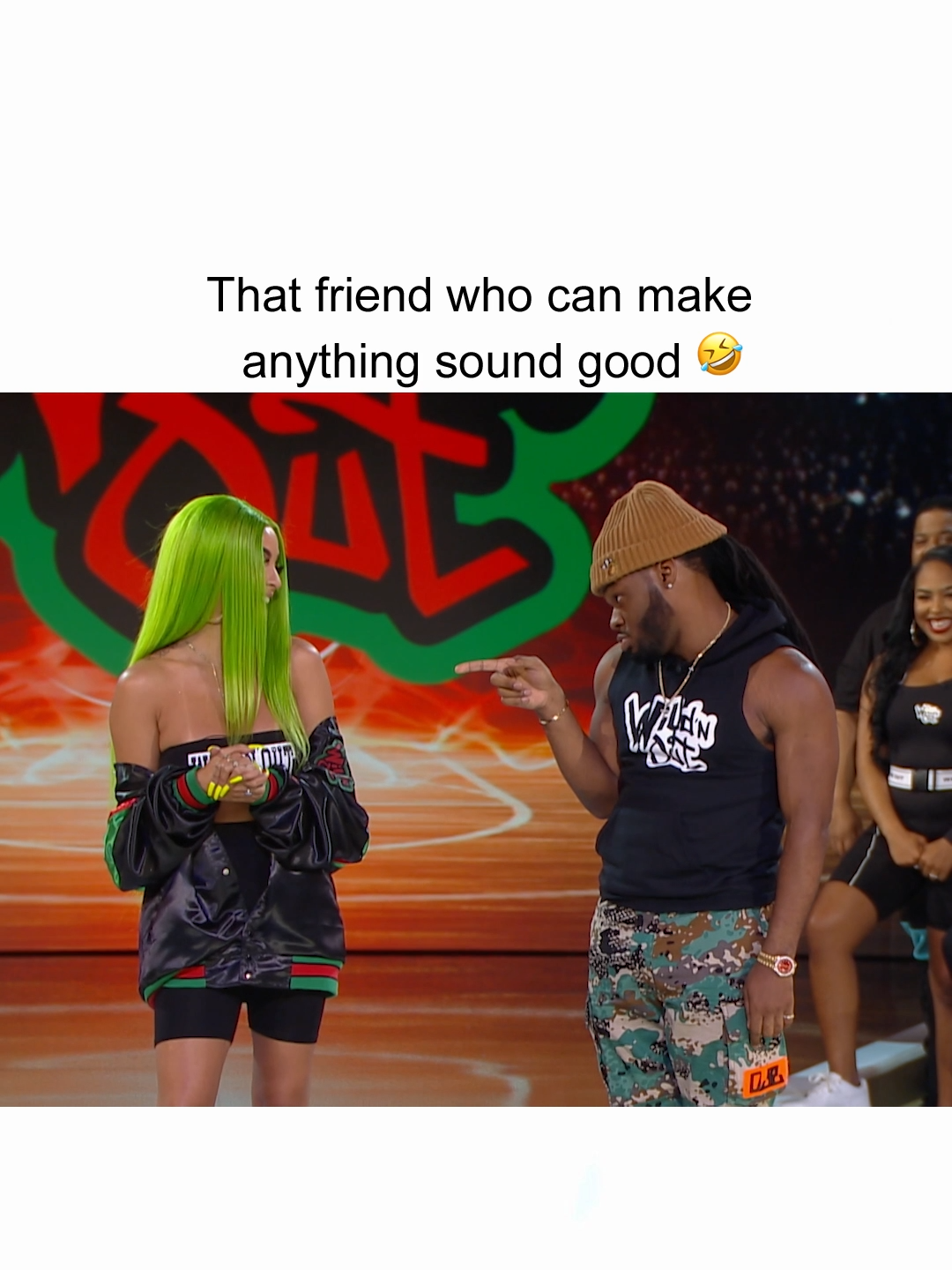 I did not know where that was going 👀 #WildNOut #emanuelhudson #eman #letmeholla #flirt #flirting #dating #women #funny