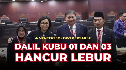 4 MENTERI JOKOWI BERSAKSI DI MK - DALIL GUGATAN KUBU 01 DAN 03 TENTANG DANA BANSOS HANCUR LEBUR #sidangmk #mahkamahkonstitusi #mk #menterijokowibersaksi #4menterijokowibersaksidimk #perselisihanhasilpemilihanumum #pilpres2024 #sidanggugatanpemilu #sengketahasilpilpres2024 #prabowogibranmenang #sidangmahkamahkonstitusi #jokowi #sidangmkpemilu2024terbaru #viral #trending #fyp