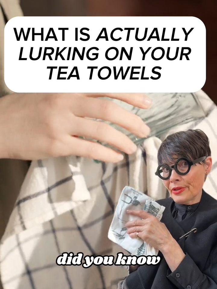 What is ACTUALLY lurking on your tea towels #kitchenhygiene #hygienetips #laundrytips