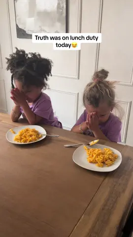 She was so proud of making that mac and cheese 😂