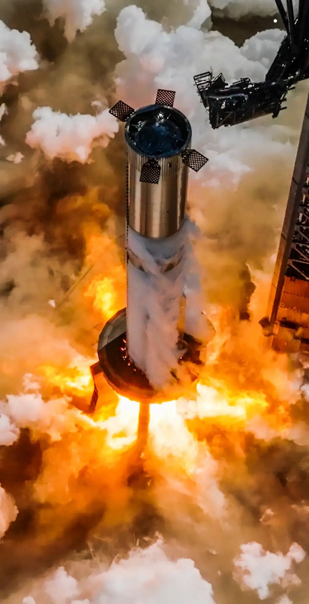 Additional views from today’s Super Heavy static fire #SpaceX #Starship #superheavy #fypシ 