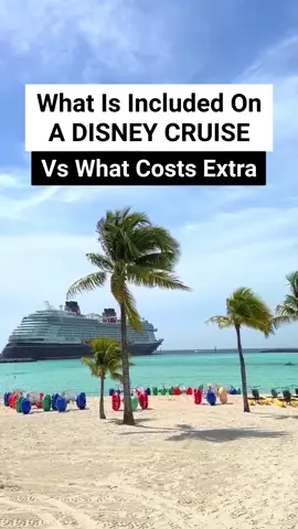What is included on a Disney Cruise and what costs extra! The cost of Disney Cruises include all your food and activities on the ship, but there are also extras you can get if you choose to do so! Would you go on a Disney Cruise? #disneycruise #disneycruiseline #disneywish #disneywishcruise #cruiseship #cruise #cruisetok #cruiselife #floridatravel #disneytrip #floridalife #travelbucketlist #traveltips #bucketlistvacations #vacationmode 