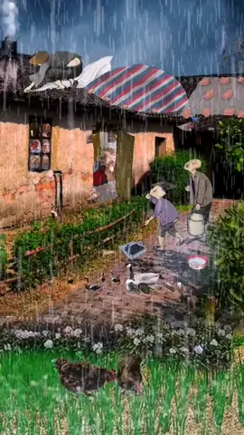 Ngày xưa mưa là cứ dột khắp nhà, không chỗ nào không dột. Mẹ phải lấy thao xoang chảo hứng tùm lum chỗ. Cha thì trèo lên mái nhà sữa lại chỗ dột ấy #anyen #annhien #quetoi #quenha #tuoitho #tuoitho8x9x #hoainiem #quehuong #kyucxua 