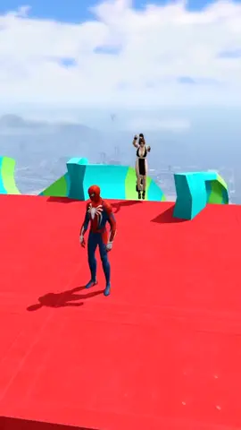GTA 5 OMG WaterSlide Ragdoll SPIDERMAN OP MOMENT #spiderman #gta5 #fyp #supercar #jump #viral #ragdoll #fypシ #funny #foryou #water #trending 