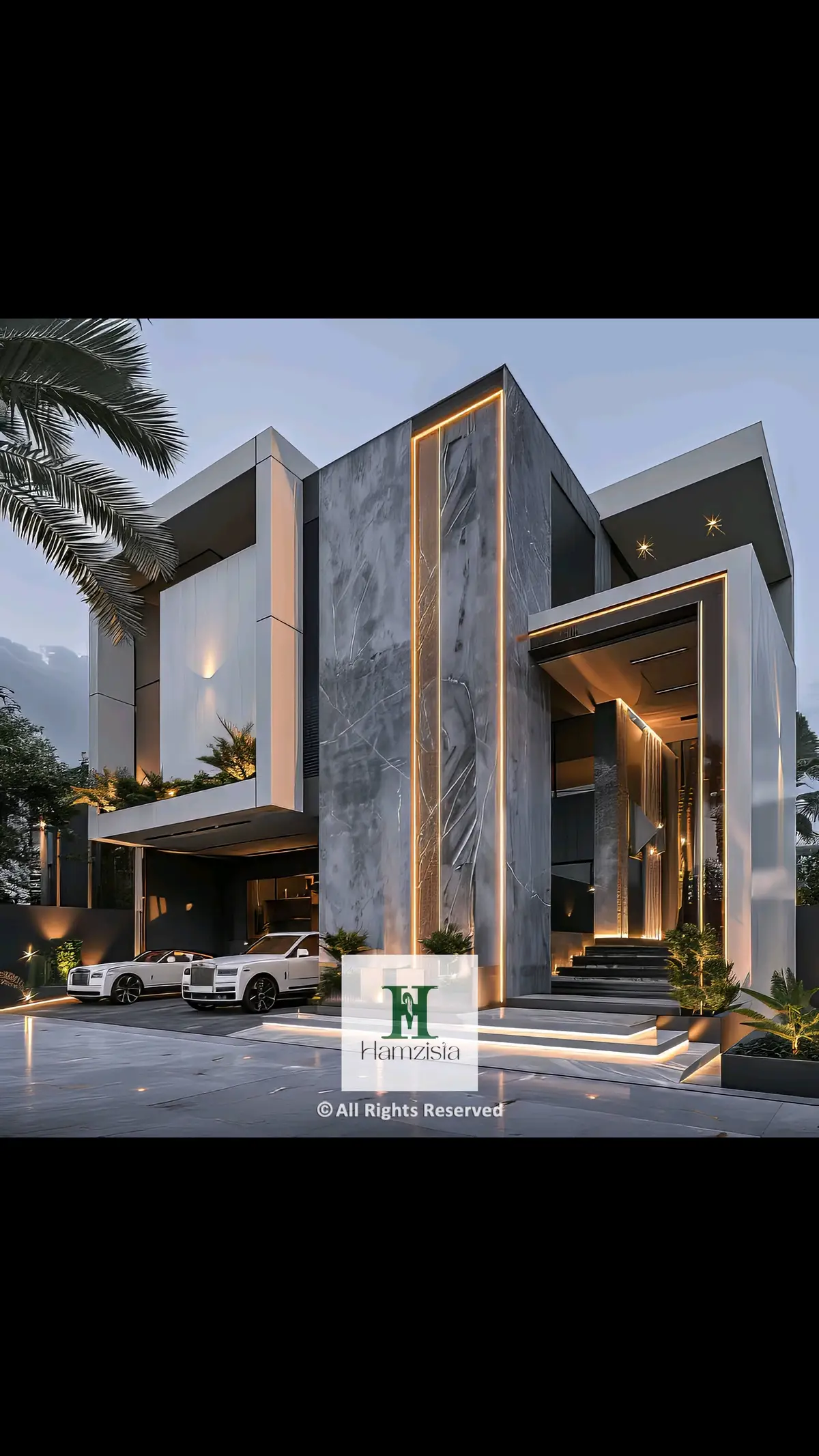 OpulentOasis Villa: Luxuriate in Modern Comfort. . . . . . . . . . . #art #villa #hamzista #architecture #dubai 