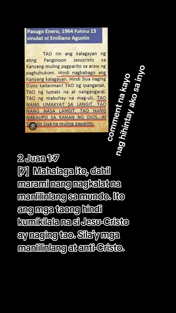 #salvation #trustgod #pray #bibleverse #fyp  Naging tao nga eh.ibig Sabihin Hindi tao.ngayon mag comment na Ang nais mag commen