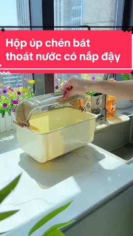 Hộp úp chén bát có khay thoát nước, có nắp đậy tránh côn trùng, bụi bặm tiện lợi nè #hopupbatnapkin #hopupchenbat #dogiadungthongminh #dogiadungtienich #reviewdogiadung 