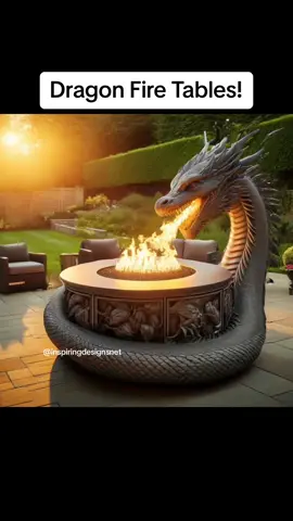 I need a dragon fire table on my patio immediately! 🐉🐉🔥🔥 #dragon #firetable #patiomakeover #backyardvibes #patioseason 