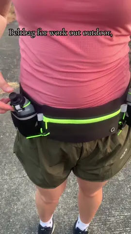 Come check this beltbag for running/jogging, perfect for workout outdoor, with a bottle of water and a pocket with zipper to secure your cellphone. #fypシ゚viral #affiliatemarketing #beltbag #workout #sweat #healthyliving #affordable #goodlifestyle 