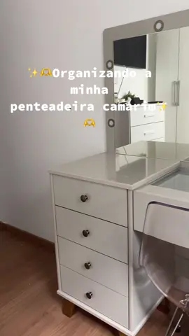 Arrumando a minha penteadeira nova#penteadeiracamarim#penteadeira#camarim#Oboticario#Carmed#foryou