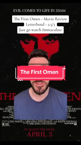 The guy next to me was snoring for the entire second half 🪦 cheap shock value, often silly dialogue, highly predictable and formulaic. When it comed to religious horror, I don’t think this movie does anything new for the genre. If you’ve seen the omen, you know how this ends, and because of that, it fails to build any tension throughout. Sydney Sweeney’s immaculate was the better movie in my opinion. For me, the first omen gets 2.5/5 on Letterboxd. The first omen - movie review. #thefirstomen #horror #horrortok #horrormovie #movie #movietok #moviereview #newmovie #immaculate #letterboxd 