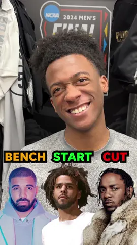 Start, Bench, Cut: Rappers edition 🔥 #MarchMadness #finalfour #uconn #alabama #purdue #ncstate #rappers #hiphop #music #ncaa #basketball #fyp 