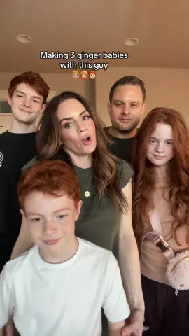 What are the odds of 3/3? 🍒🌹🌶️ 🥰#redhair #gingerhair #recessivegenes #redhairgenesstrong 