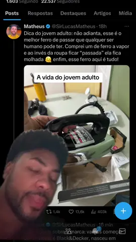 A vida do jovem adulto: Ferro de passar roupa, o melhor da sua vida será esse aqui, vai gastar dinheira apenas uma vez, entrega o que diz “passar roupa” e é um produto que dura, nao é descartável como as demais marcas. #Black&Decker #fy #jovemadulto 