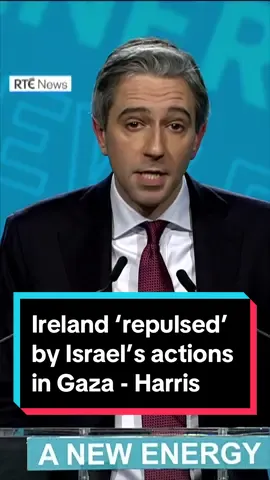 In a wide-ranging address to the Fine Gael Ard Fheis, Simon Harris issued a blunt message to Israeli Prime Minister Benjamin Netanyahu, saying that Ireland is “repulsed” by his actions. “In Gaza, we see a humanitarian catastrophe worsen before our eyes,” he said in his first speech as party leader, condemning the threat of famine as a “spectre no Irish person can bear”. “Anyone who can countenance deliberate starvation has lost their humanity. “Prime Minister Netanyahu, the Irish people could not be clearer. We are repulsed by your actions. Cease fire now and let the aid flow safely.” 📲#rténews