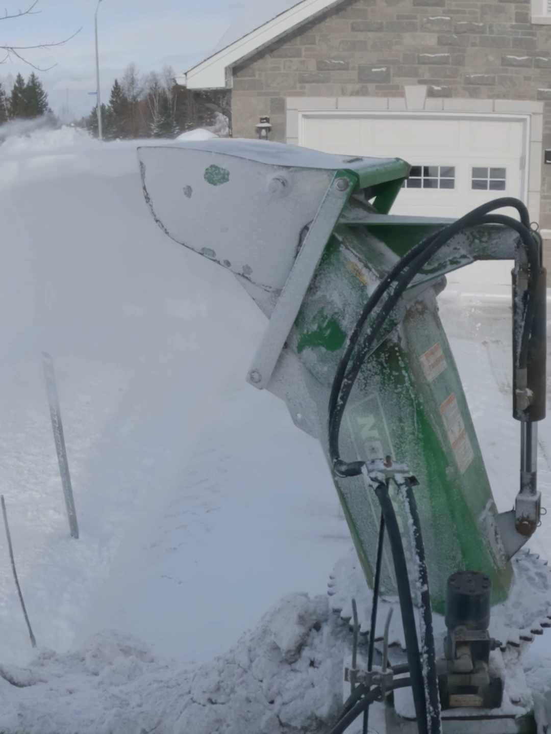 Snow Season ain't over yet!❄️🚜  #snowremoval  #snowplowing   #snowtractors  #snowbusiness  #invertedsnowblower  #snowblower