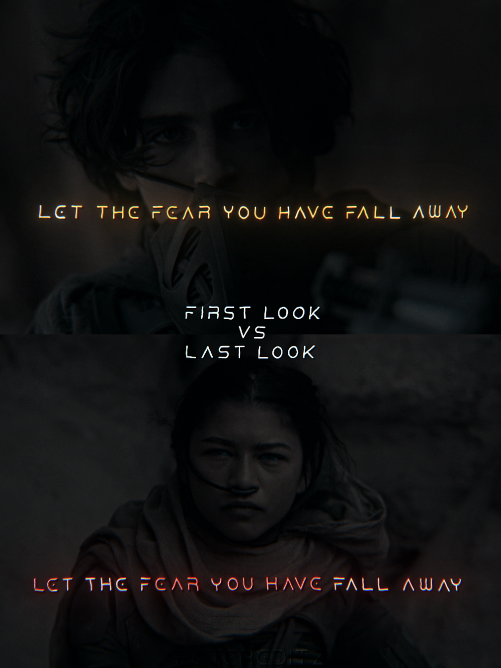 First look vs Last look // #dune #dune2 #paulatreides #chani #zendaya #timotheechalamet #edit