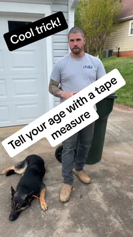 Did you know you can find your age with a tape measure? #didyouknow #tips #hack #facts #fact #funfacts #tapemeasure #age #birthdayboy #birthdaygirl #magictrick #magic #bluecollar #frame #construction #old #young #fun #cool #diy #diyproject #diyprojects #weekend #weekendvibes #dogsoftiktok #gsd #germanshepherd #pets #pet 