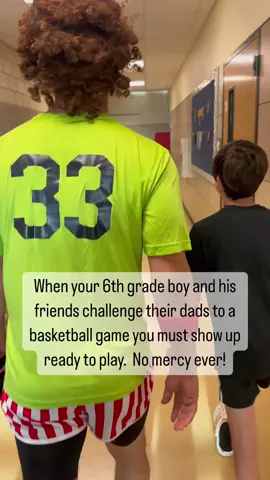 When your boys and his all-star friends challenge their dads to a basketball game, you show up ready to play. Never have mercy. And teach them to lose humbly😂 The truth is, we don’t have much longer until these boys are destroying us on the court.  We had so much fun with this and hope to see more of this.  Way to step up dads! #Fitness #faith #community #basketball #myboy #blessed 