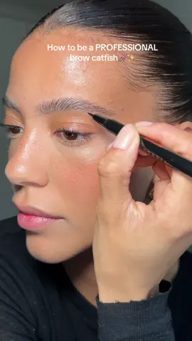Finally posted a brow tutorial aka how to be a professional brow catfish💅🏽🤫 #browtutorial #browtransformation 