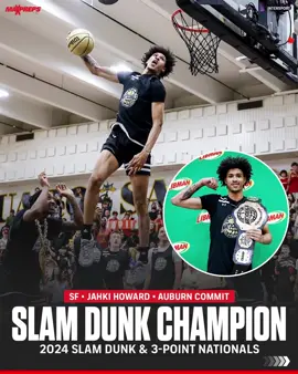 4⭐️ Auburn Commit Jahki Howard wins the 2024 King’s Hawaiian Slam Dunk Title 💪🏆 @Jahkihoward1of1  #slamdunkchampion #highschoolsports #basketball 