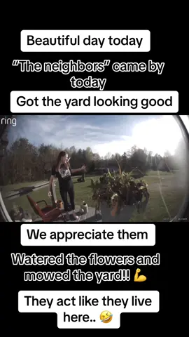 #neighbors #yard #flowers #water #beutiful #weather #fyp #mine #johndeere #cut #grass #foryou #DIY #husbandwife 
