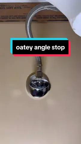 replacing an angle stop. enjoy