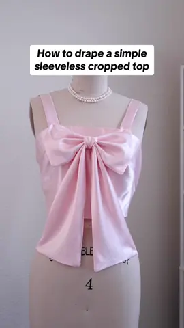 How to drape a simple cropped top for summer. #fyp #sewing #sewingtutorial #sewingproject #sewingtips #DIY #handmade #sew #sewingforyoupage #sewinghacks #sewingtiktok 