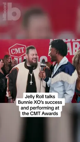 @Jelly Roll talks about being nominated alongside his friends at this year’s #CMTAwards, seeing his wife Bunnie XO make a name for herself, performing and more on the  show’s red carpet. 🎶 #jellyroll #sonofasinner #countrymusic #countryartist #interview #needafavor #awardsshow #redcarpet 