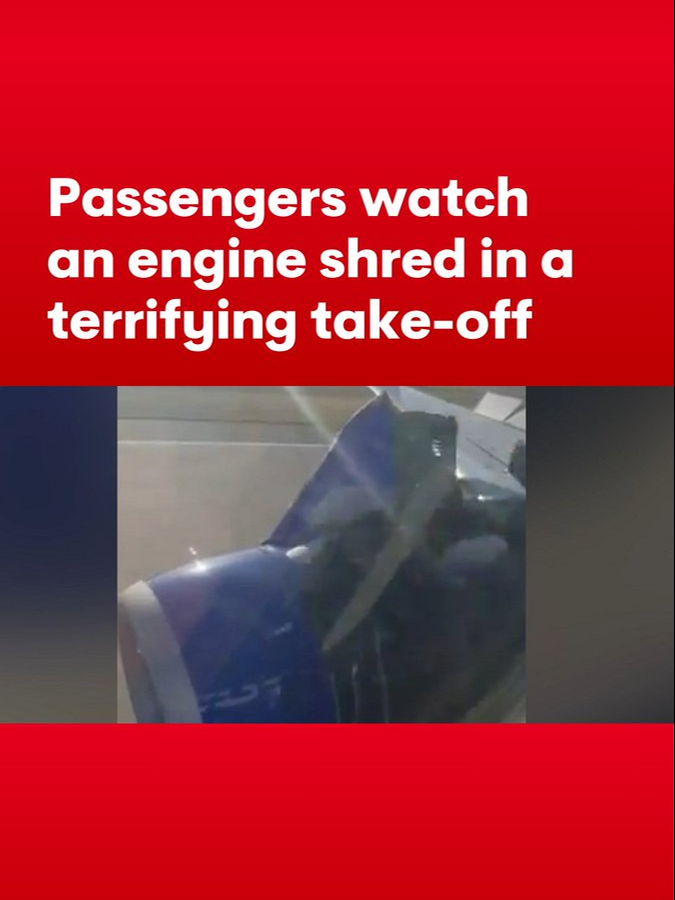 Another Boeing 737 has been involved in a terrifying mid-air scare as an engine cover ripped apart on takeoff in the US. The drama was caught on video by shocked passengers many were convinced they would never touch down alive. #7NEWS