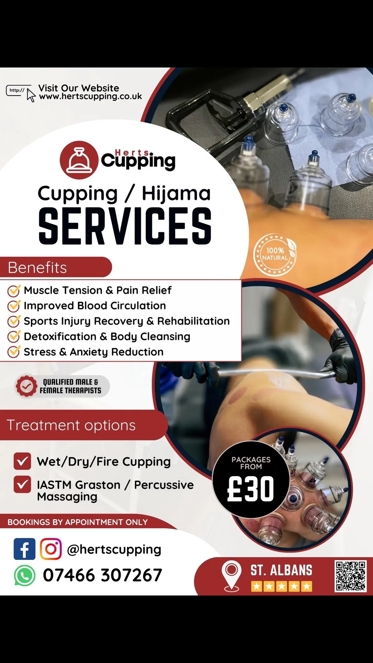 Natural relief through our Hijama Cupping Therapy and Mix Massage services in St. Albans - In need of pain management or a detox? DM for more details #hijama #hertscupping #cupping #cuppingtherapist #hijamacuppingtherapy #drycupping #alternativetherapy #therapistadvice #naturalremedy #holistichealing #stalbans #stalbansbusinesses  Looking for natural remedies 