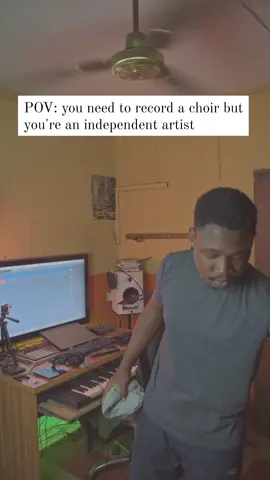 What's the craziest thing you've had to do to bring the record to life? You should listen to the song, link is in my bio 😌 #singer #musician #producer #segunadigun #songwriter #music #art #studio #bedroomproducer #artist 