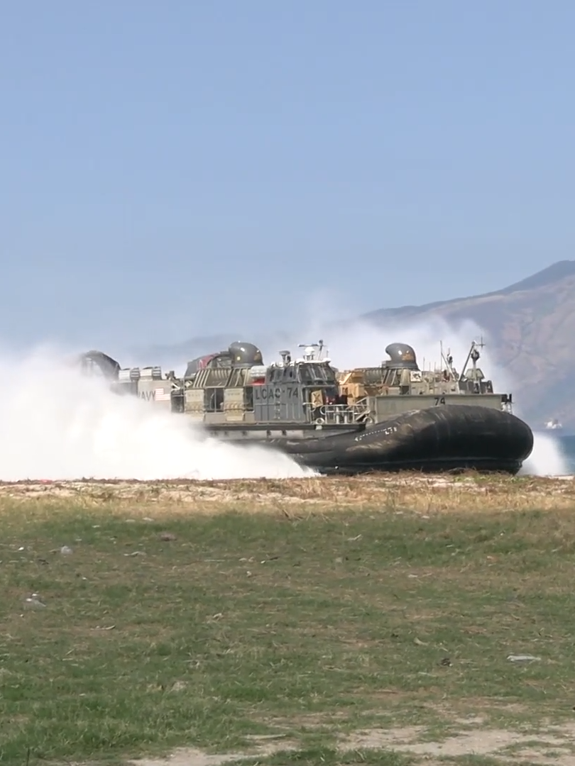 Landing craft air cushions in Subic Bay