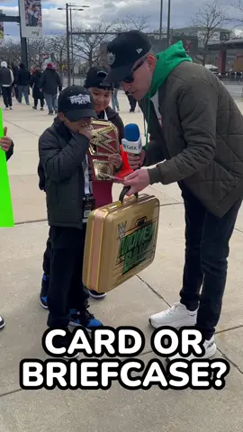 Wrestling card or Money In The Bank briefcase? #WWE #mania #WrestleMania #wrestlingcards #philly #thisorthat