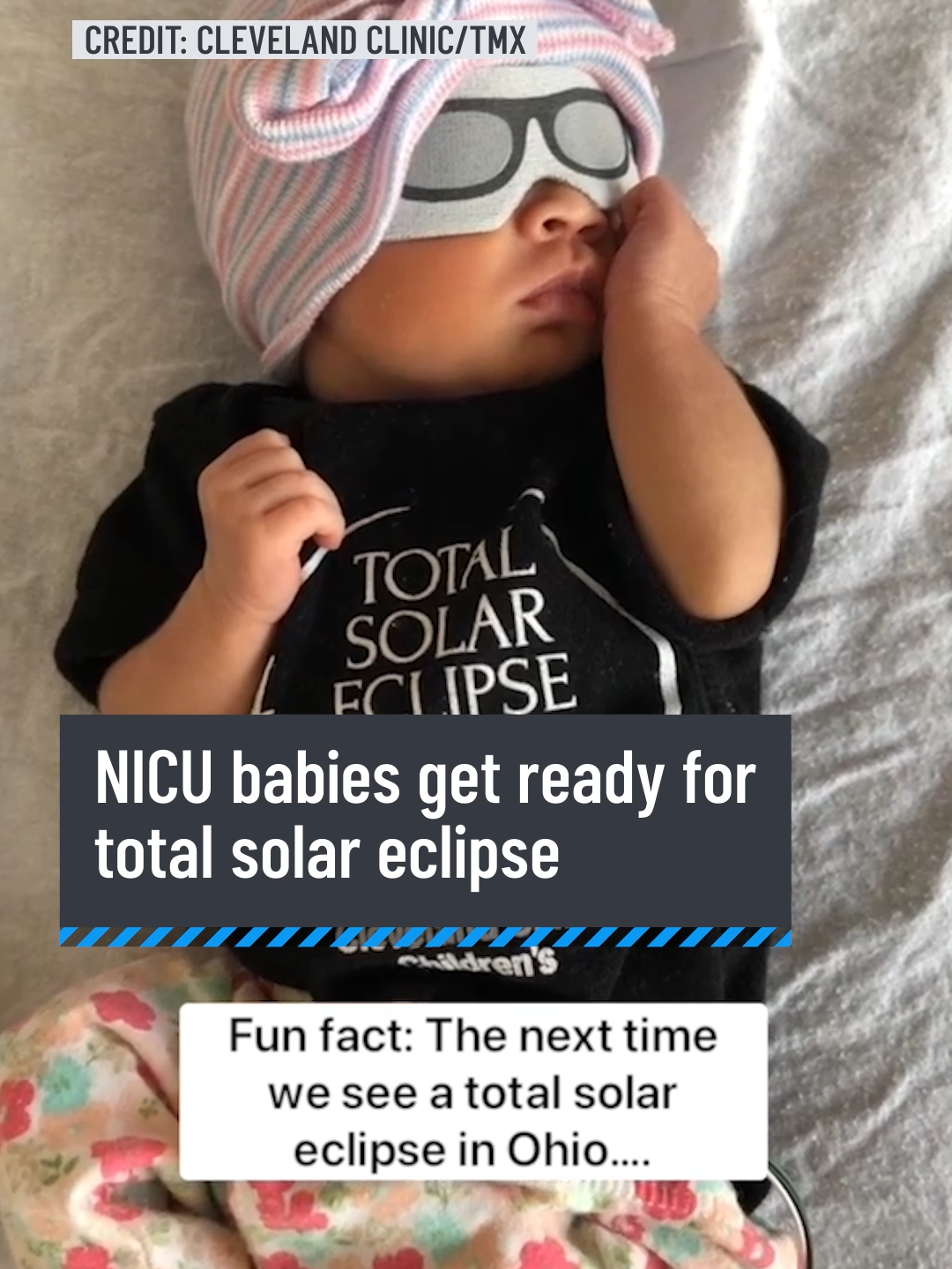 Babies in the Cleveland Clinic Children’s Neonatal Intensive Care Unit are getting ready for the total solar eclipse. #Cleveland #NICU #Eclipse2024 #eclipse #SolarEclipse