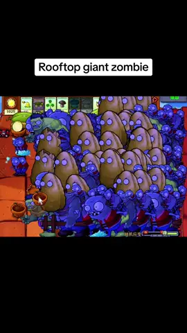 Rooftop giant zombie#pvz #plantsvszombies 