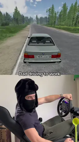 Dad driving to work #bmw #beamng #mellstroy 
